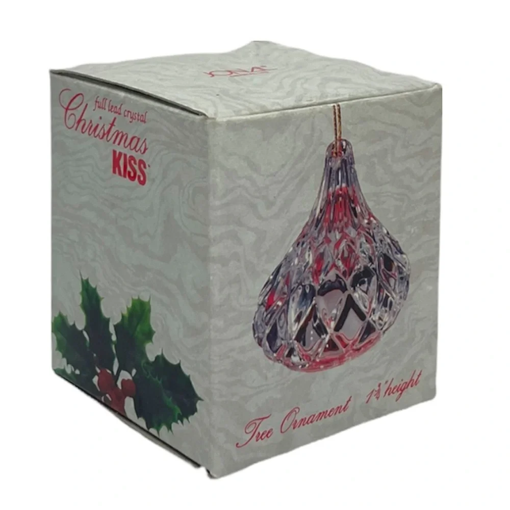 Crystal Kiss Made In Germany Ornament Hershey Kiss Full Lead Jonal Crystals